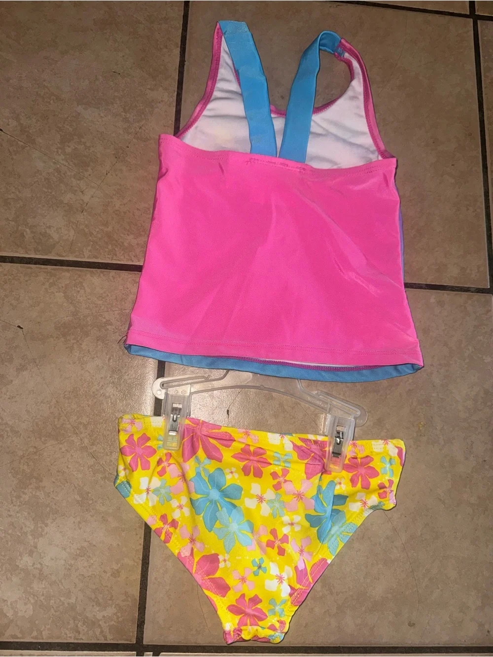 My Little Pony Pink, Blue & Yellow Girls' Two-Piece Swim Set